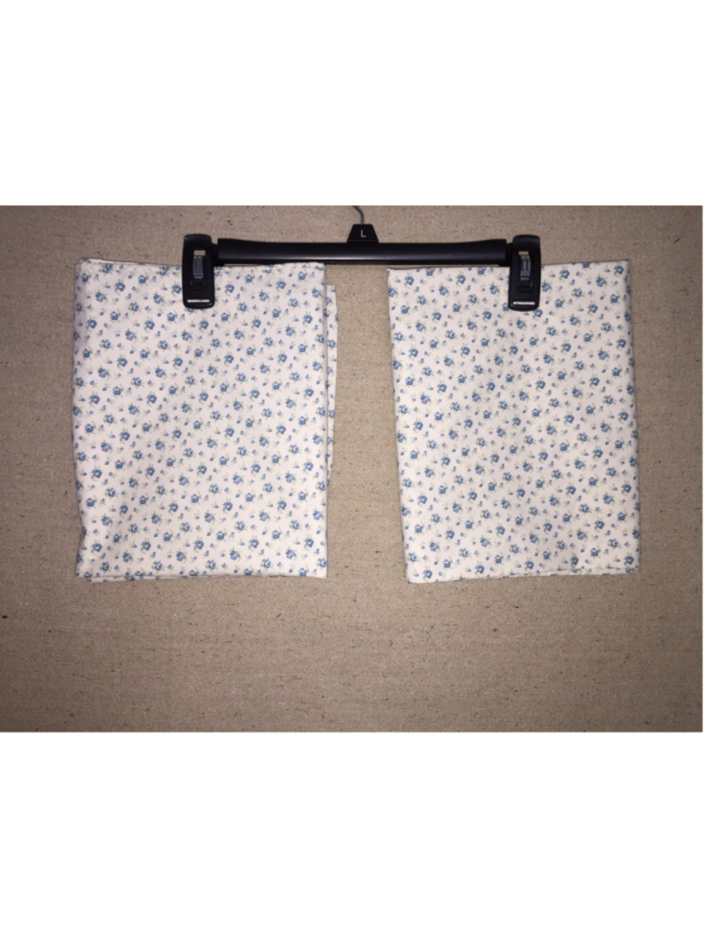 2 Vintage Ralph Lauren White Blue Calico Pillowcase Floral Print Cottagecore New